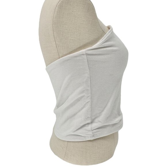 Wild Fable Strapless Tube Top Womens L White Cotton Blend Stretchy - Picture 6 of 7
